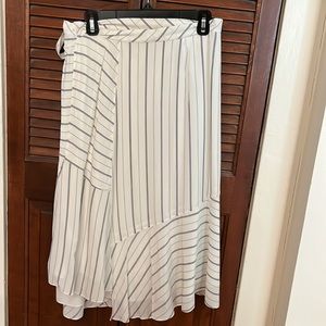 Joie Striped Asymetrical Wrap Skirt